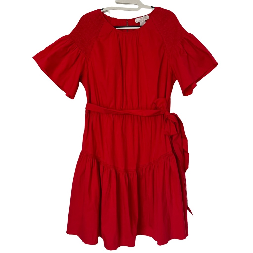 Rachel Parcell Tiered Skirt Mini Dress in‎ Red Size L